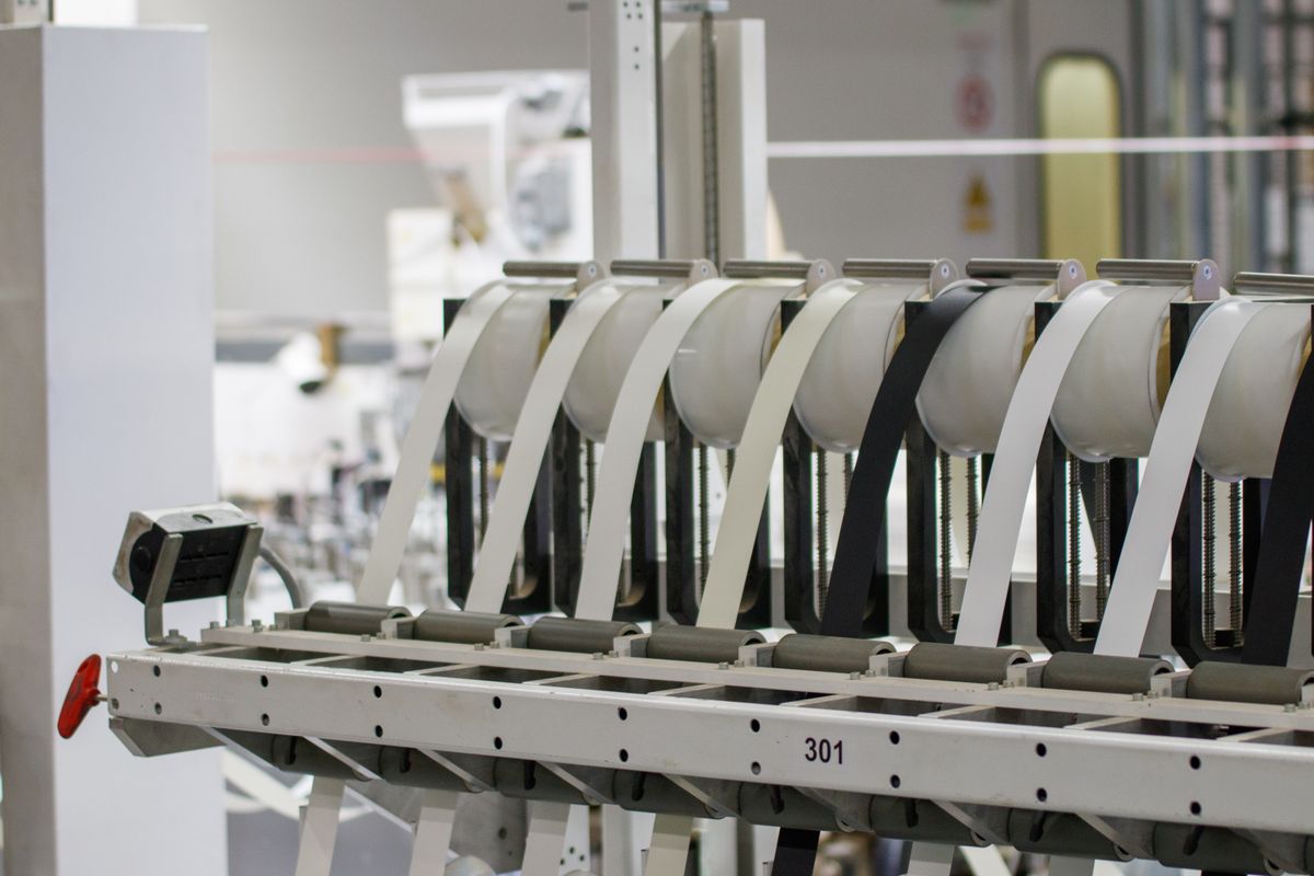 Automated machinery on a production line